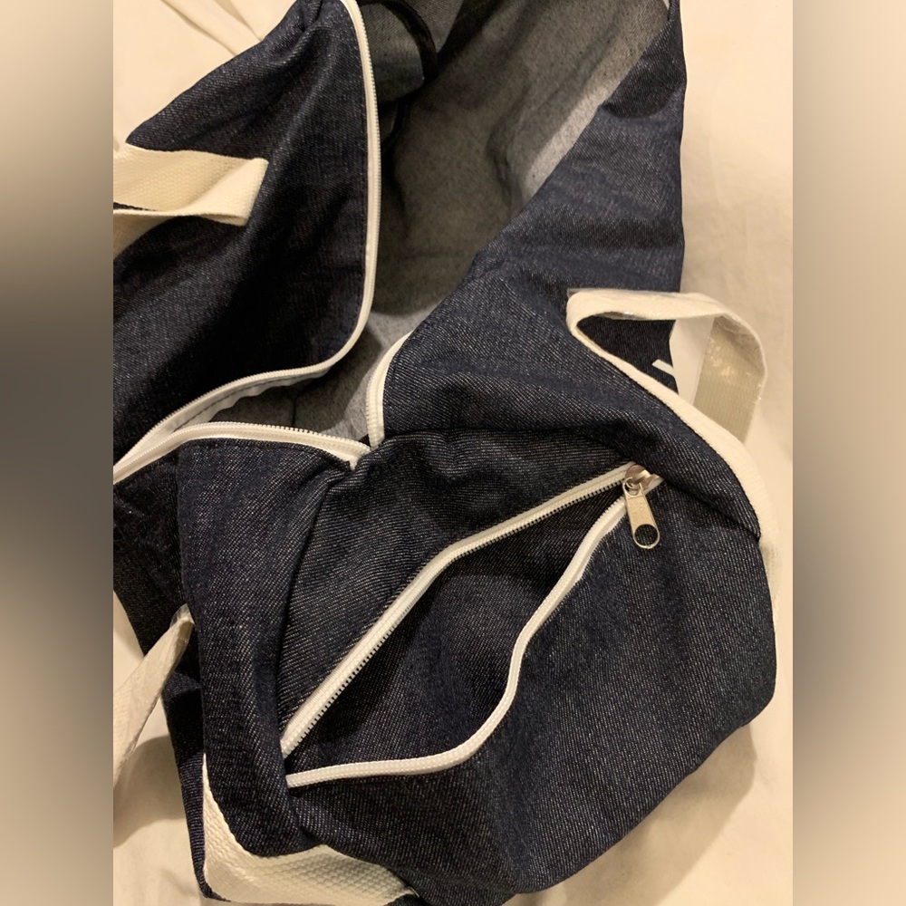 Private Party Will Workout For Cupcakes Denim Gym Bag Duffle Bag - Picture 4 of 7